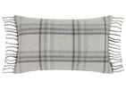 Coussin à carreaux Harling 14x24 gris