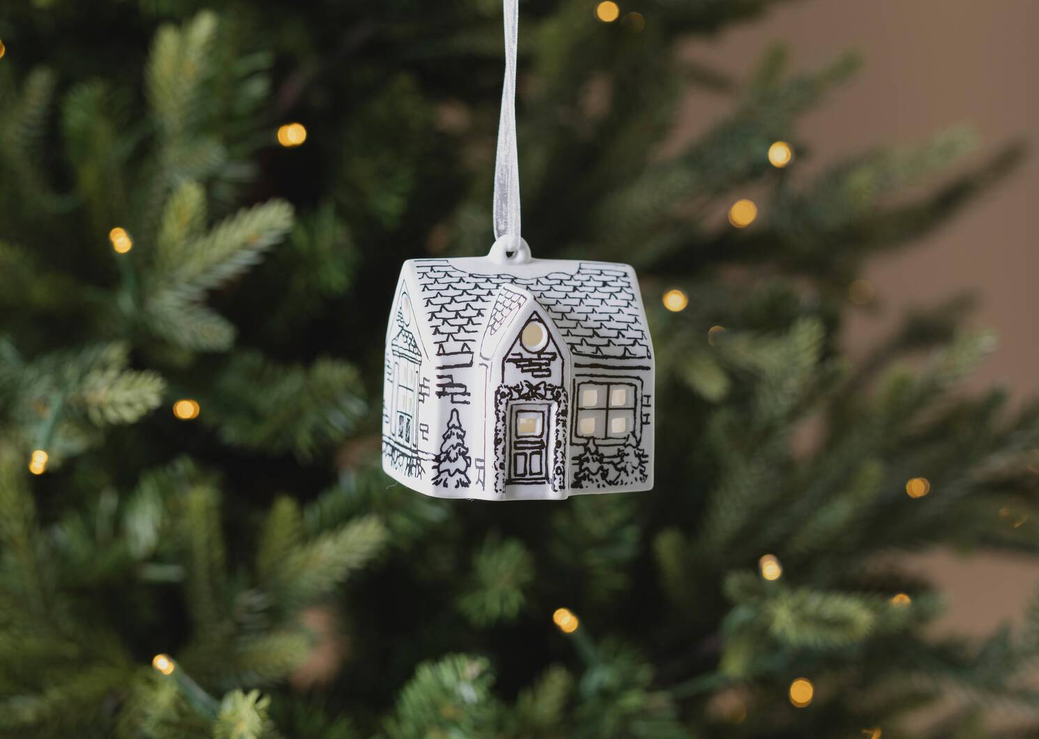 Inkwell Cottage LED Ornament