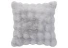 Zoey Faux Fur Pillow 24x24 Light Grey