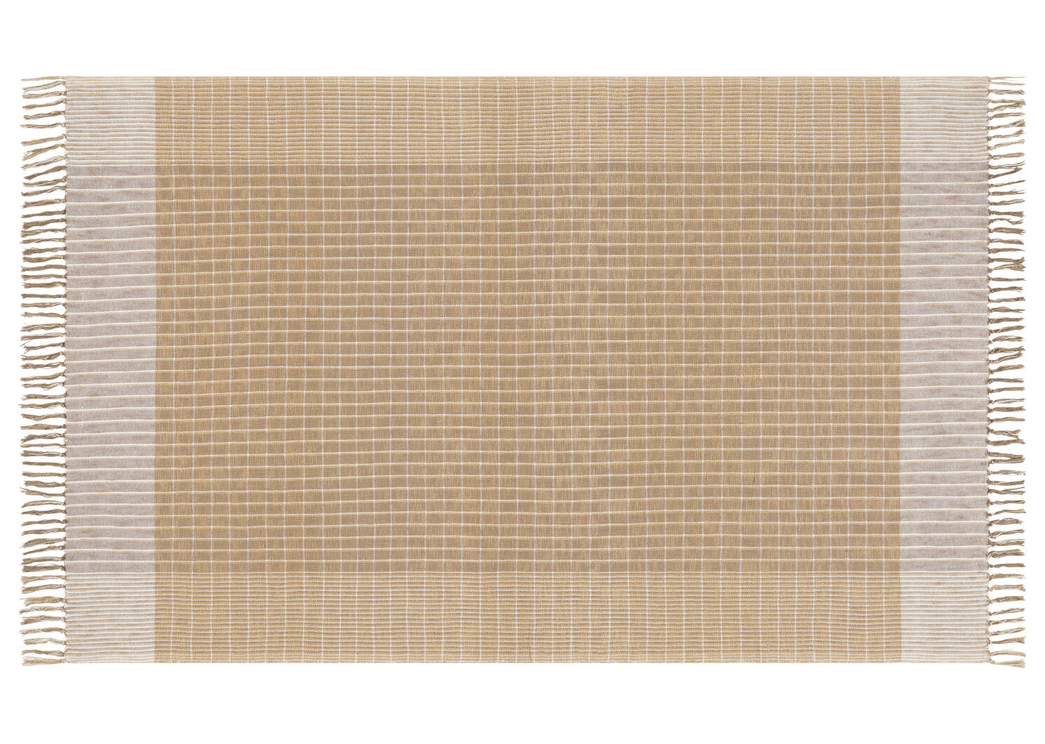 Stevie Cotton Plaid Throw Fawn/Multi