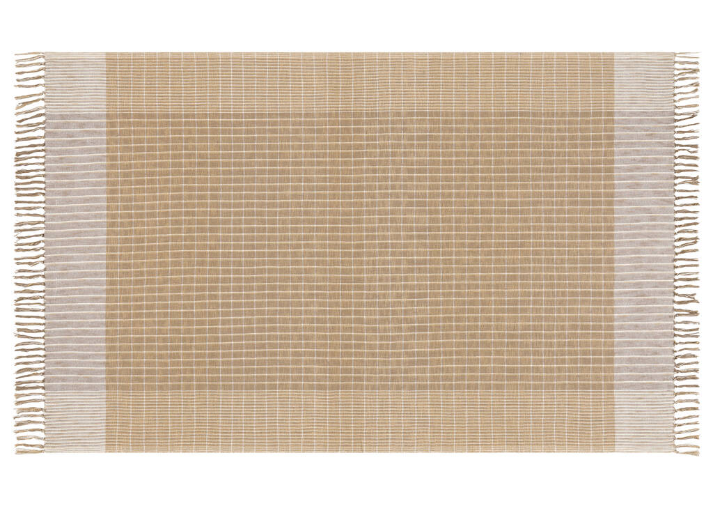 Stevie Cotton Plaid Throw Fawn/Multi