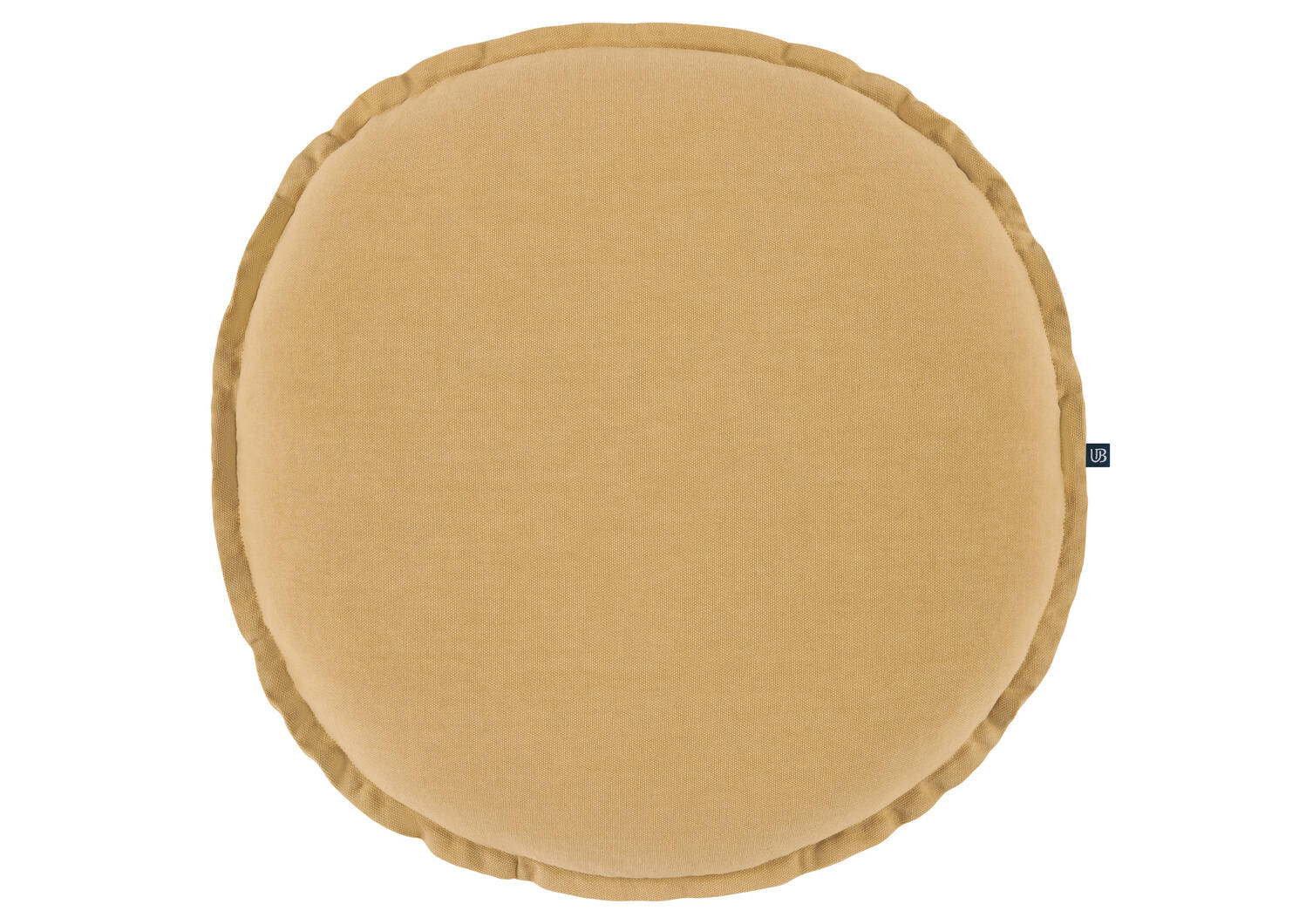Coussin rond en coton Faria ambré