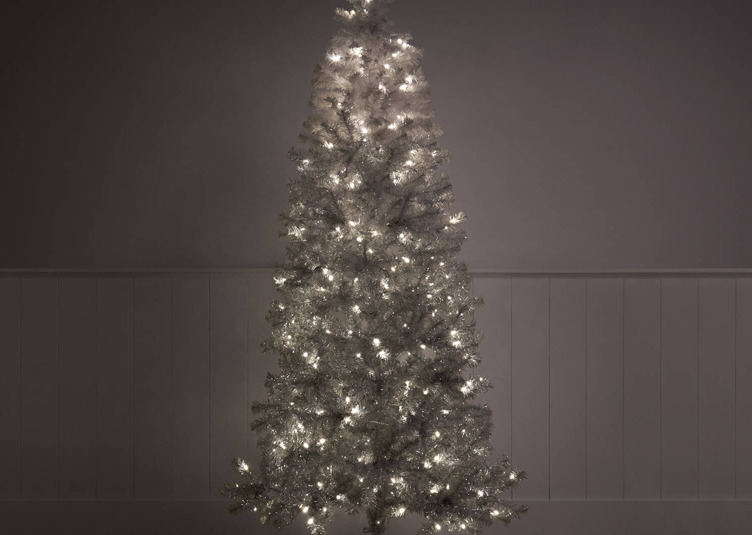 Claus Tree 7ft Pre-lit LED Ombre Grey