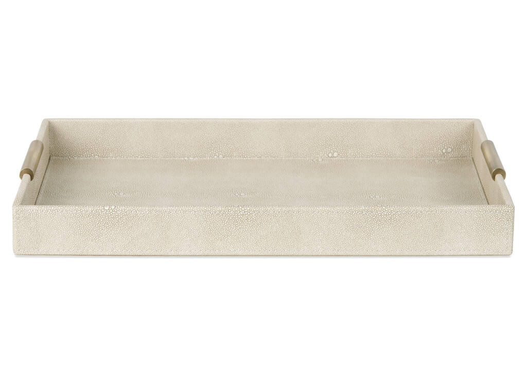 Grand plateau similicuir Burrell sable