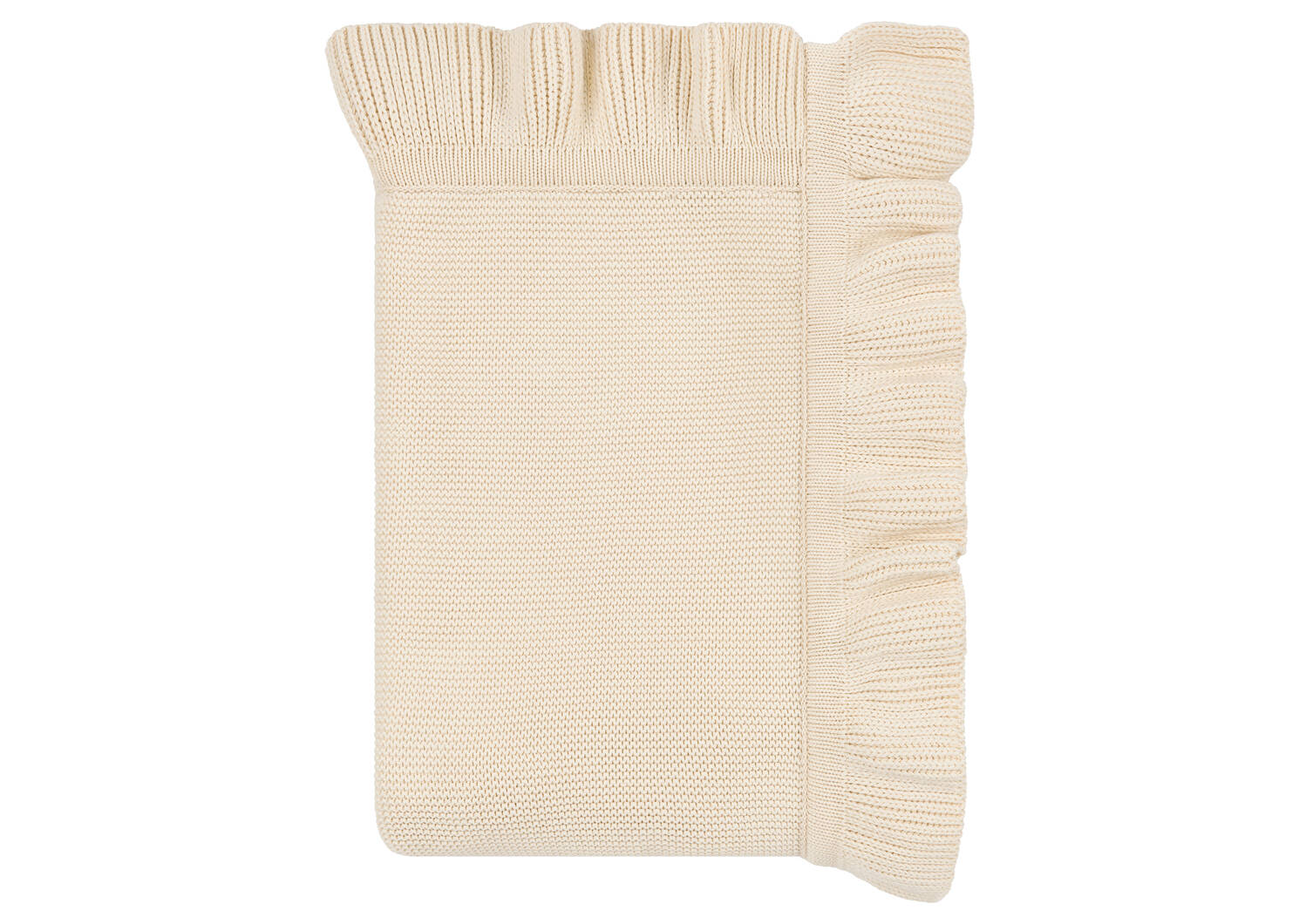 Jeté à volants en coton Claridge naturel