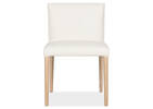Chaise en cuir Marciona -Forega blanc