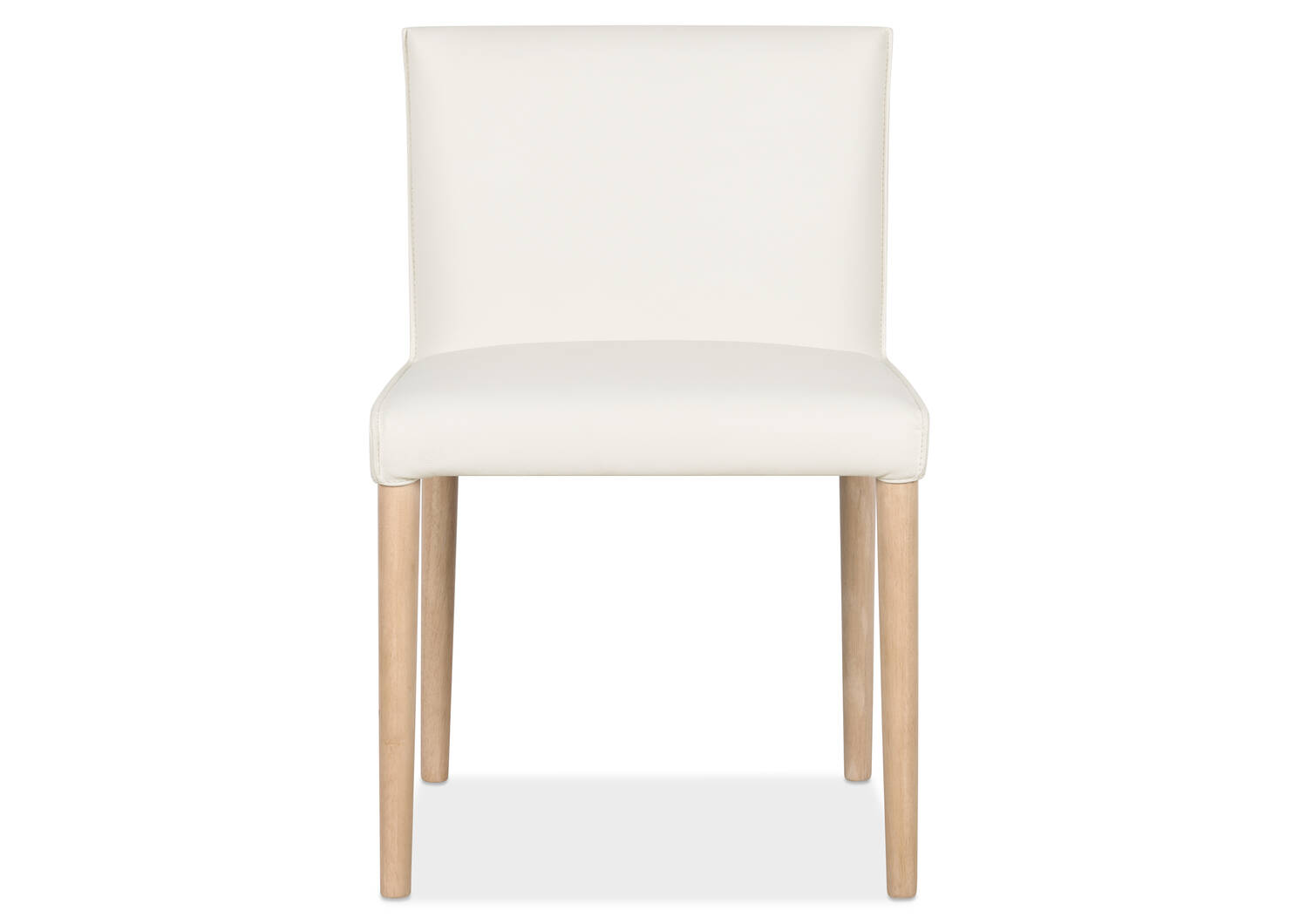 Chaise en cuir Marciona -Forega blanc