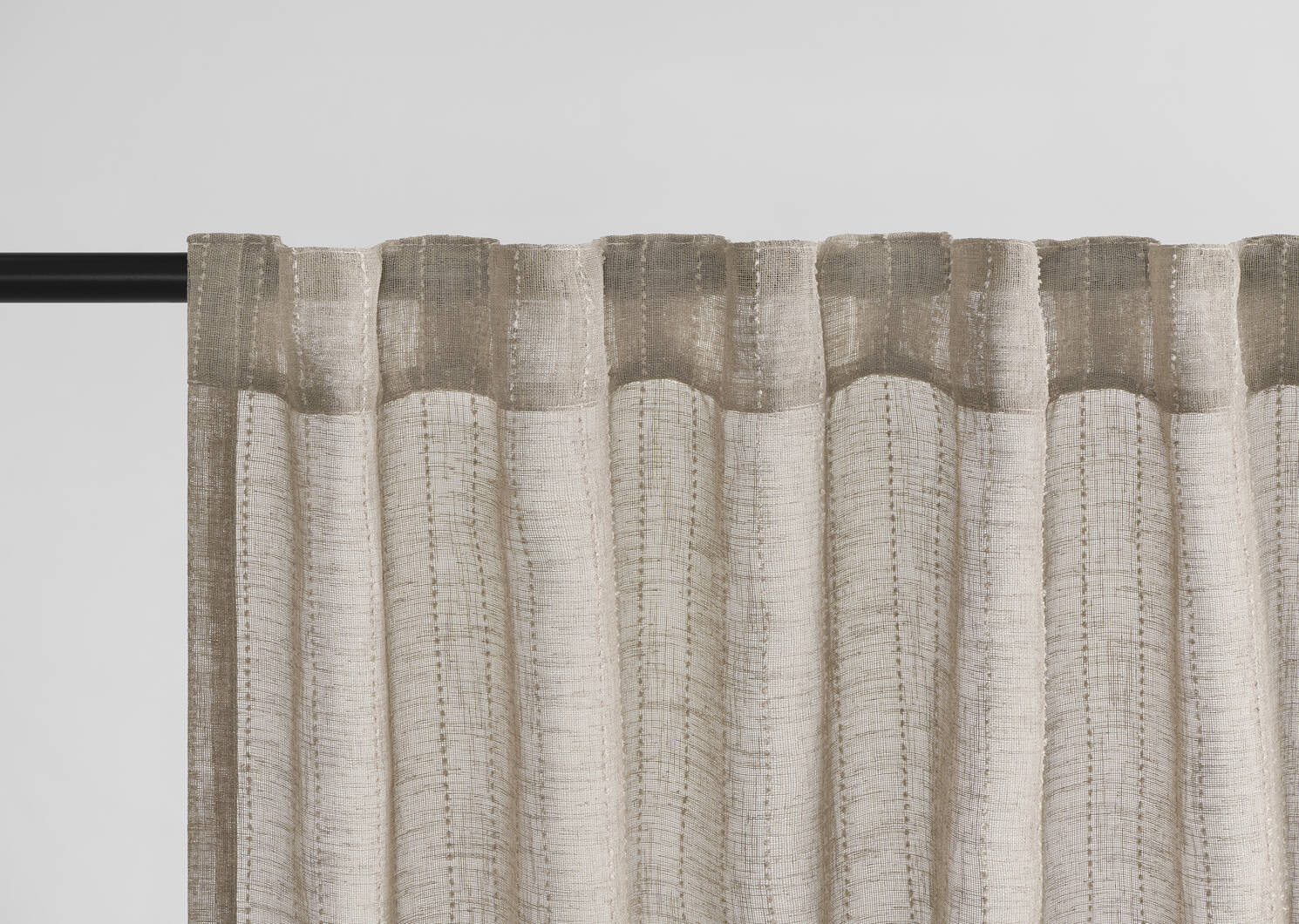 Voilage ray&eacute; Ivan 96 po champignon