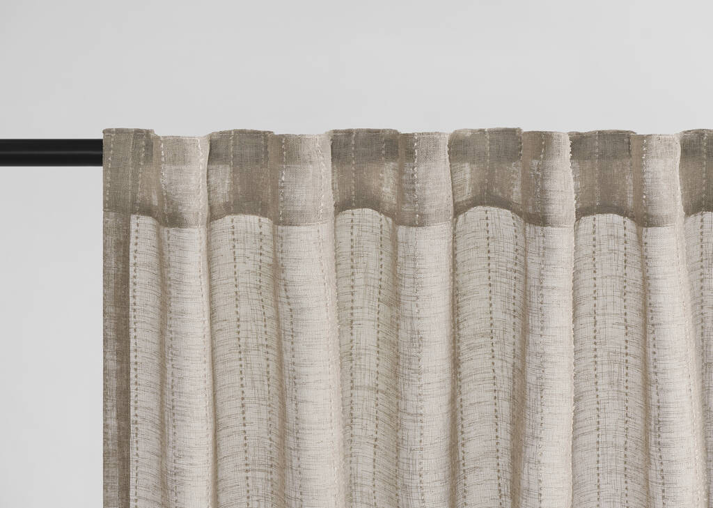 Voilage ray&eacute; Ivan 96 po champignon