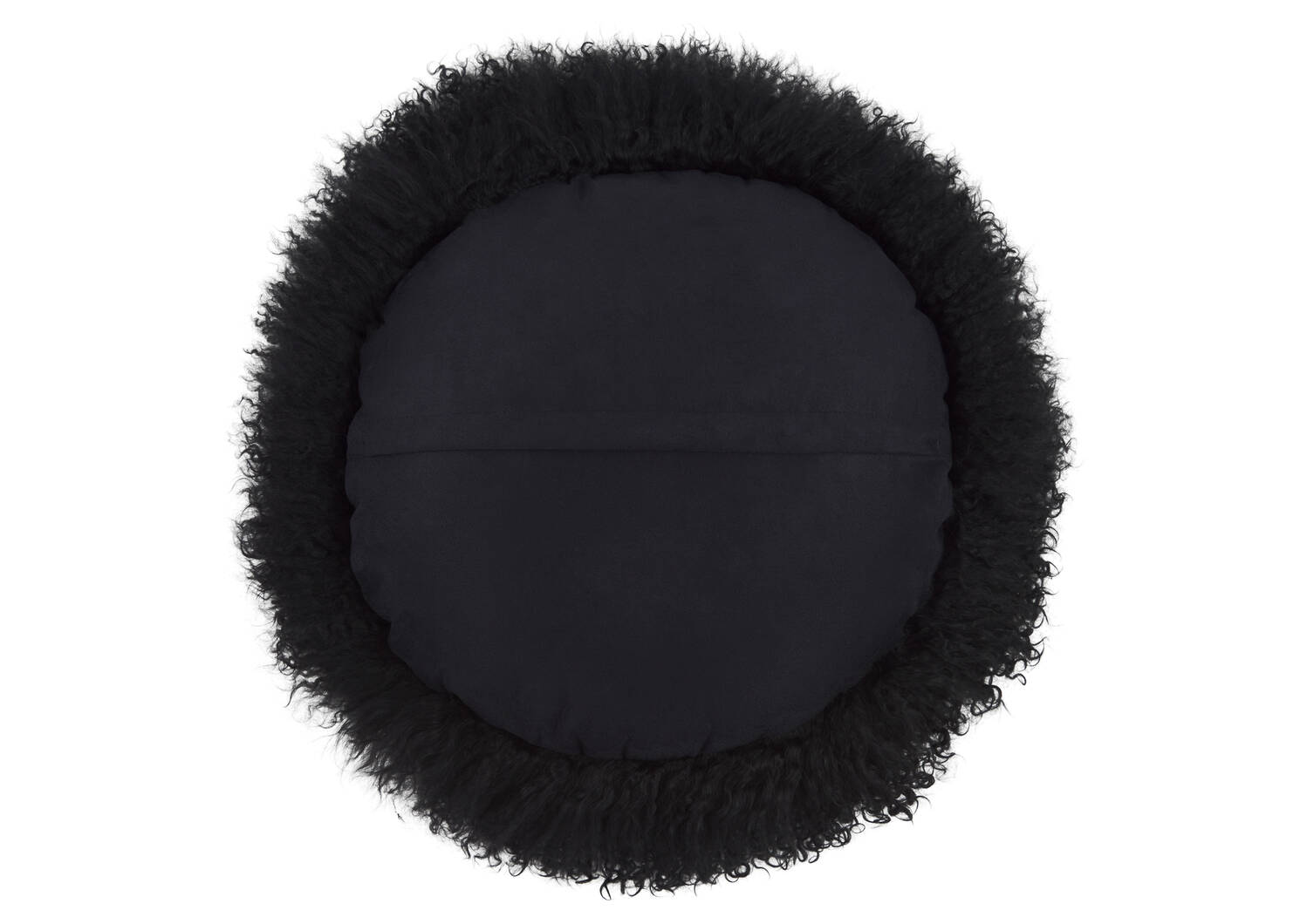 Coussin rond Mongolian 16x16 noir