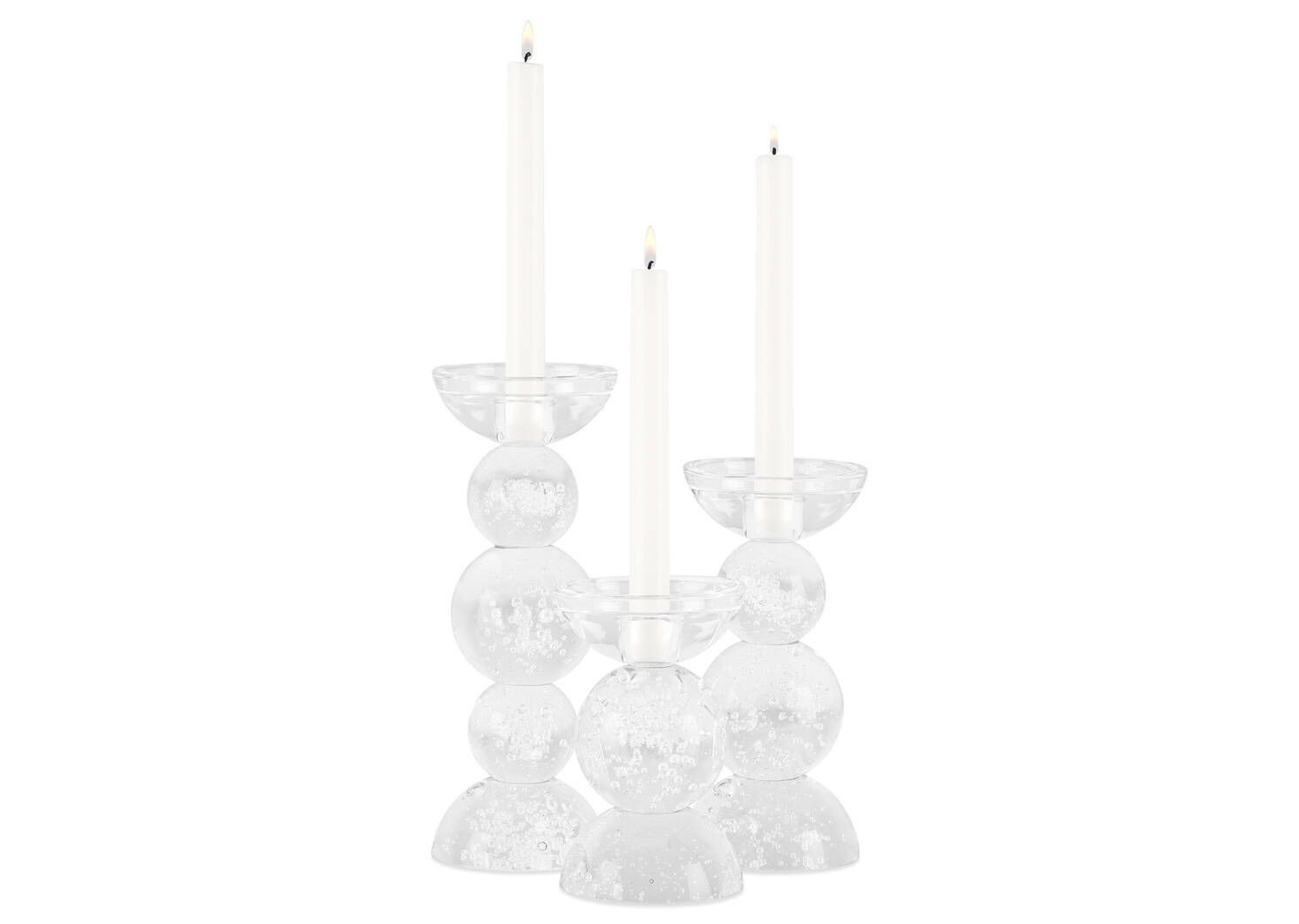 Porte-bougie moyen Maja transparent