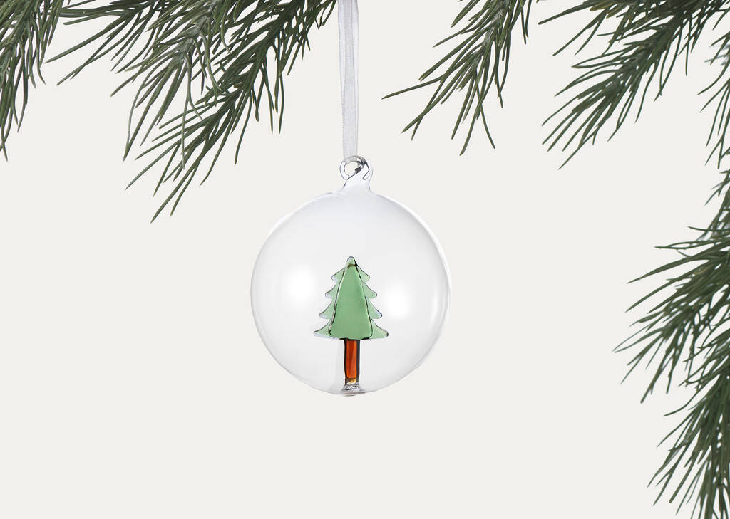 Orn. boule en verre Tree