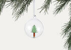 Orn. boule en verre Tree