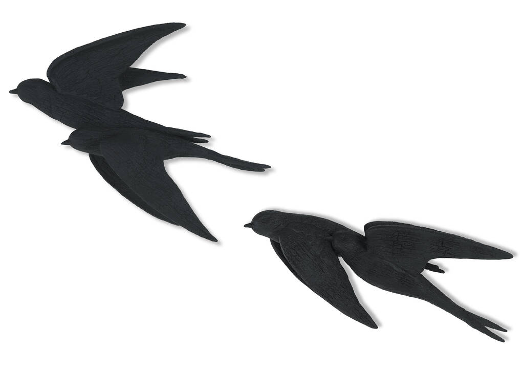 Déco murale hirondelles Swallows II noir