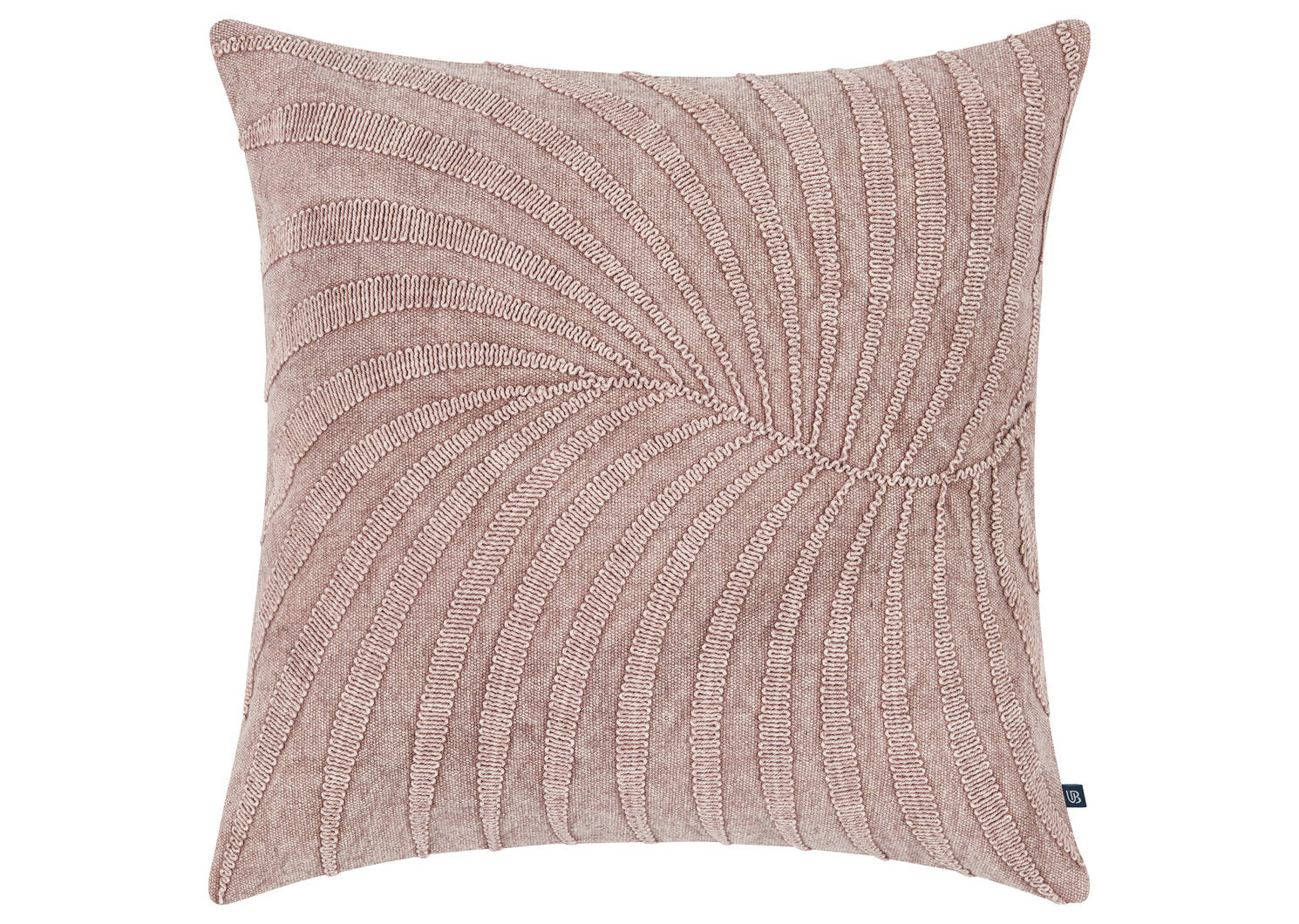 Coussin coton Bellamy 20x20 rose voilé