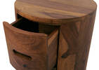 Table à 3 tiroirs Drum -sheesham cuivre