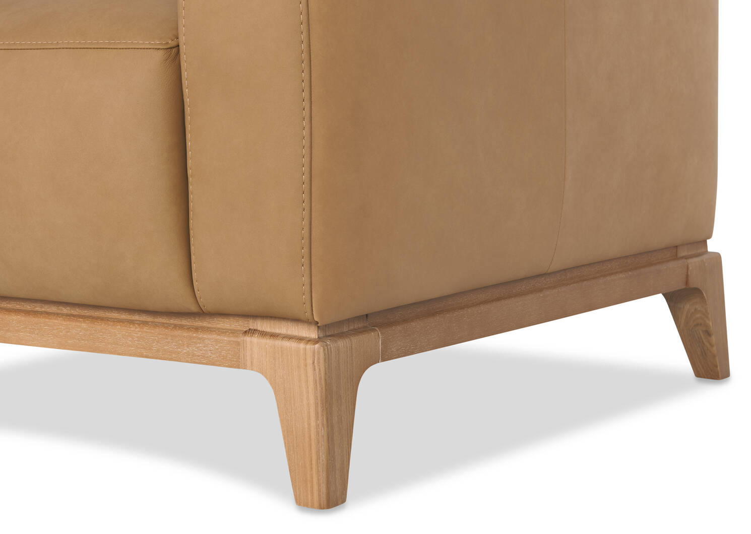 Fauteuil en cuir Cowan -Vana chameau