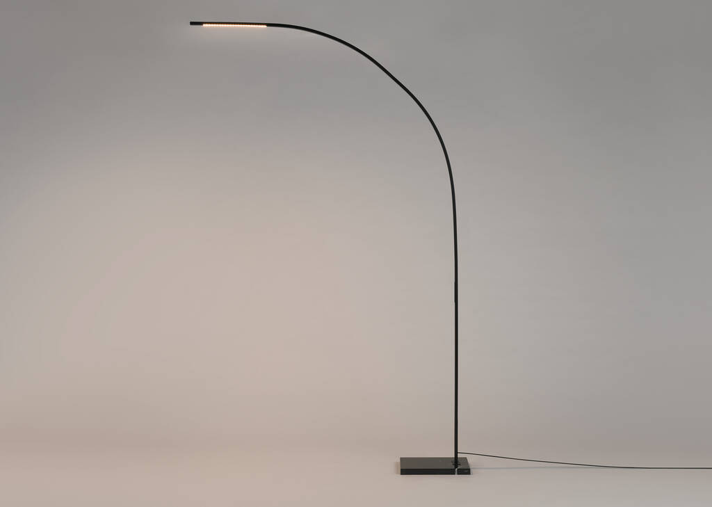 Lampe sur pied en arc DEL Tyne noire