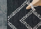 Tapis ext. Loreto 94x126 noir/blanc
