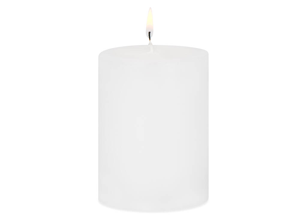 Bougie non-parfumée Cassa 3x4 blanche