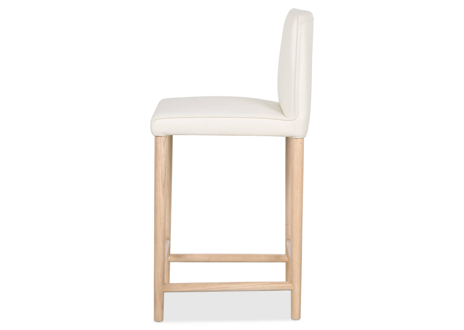 Marciona Lthr Counter Stool -Forega Wht