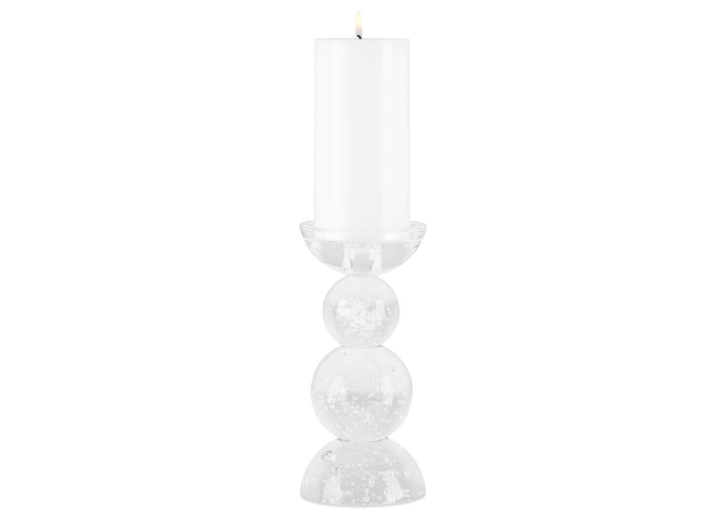 Porte-bougie moyen Maja transparent