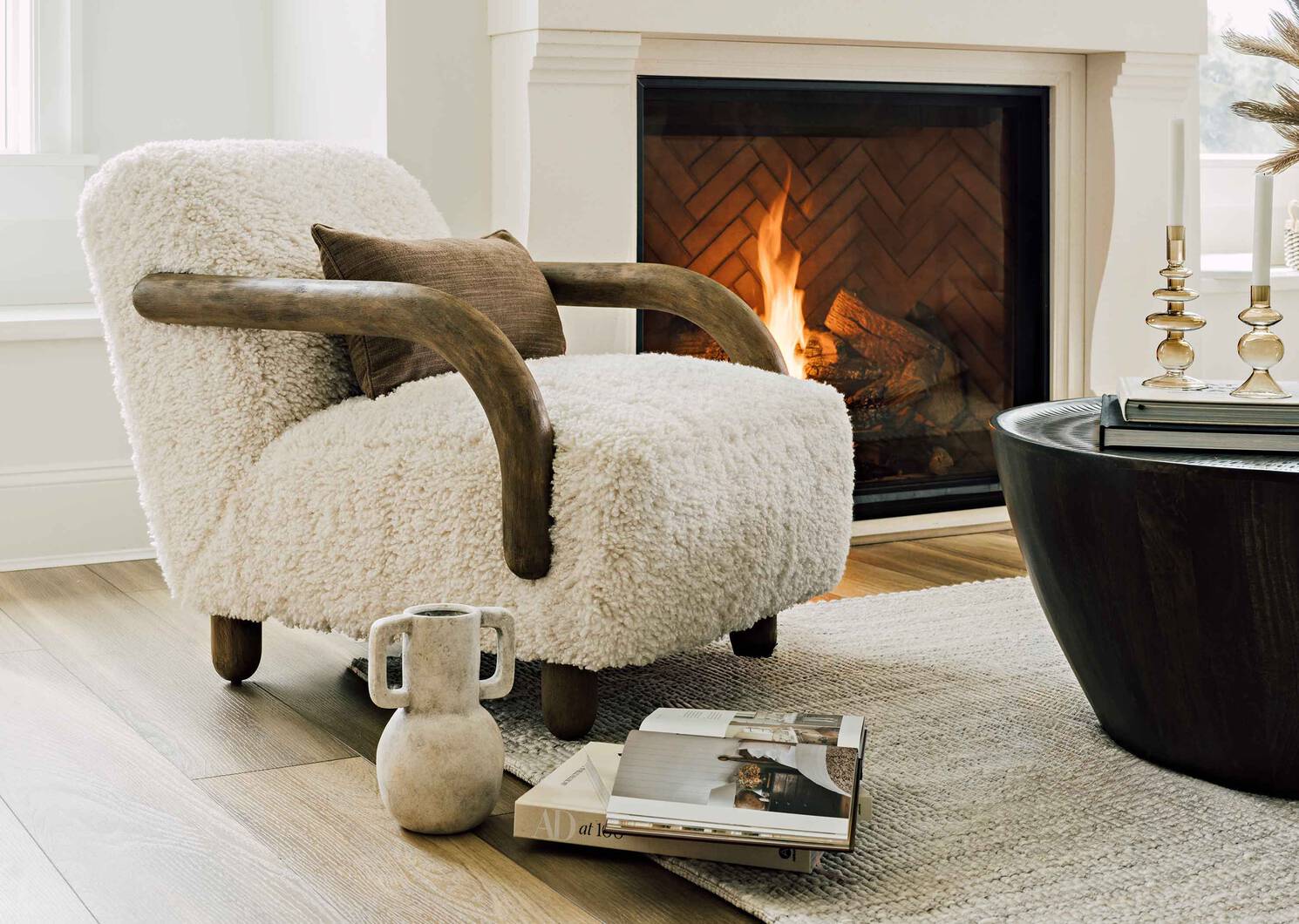 Fauteuil Gloria -Burke naturel