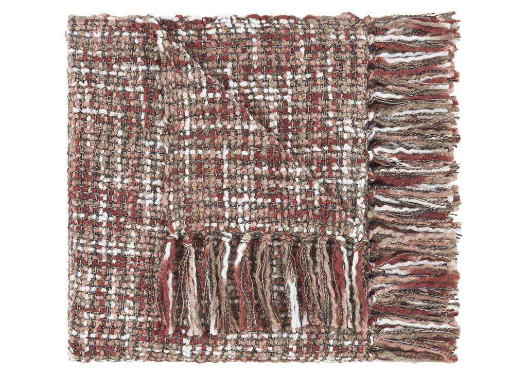 Jeté Betina terracotta/ivoire