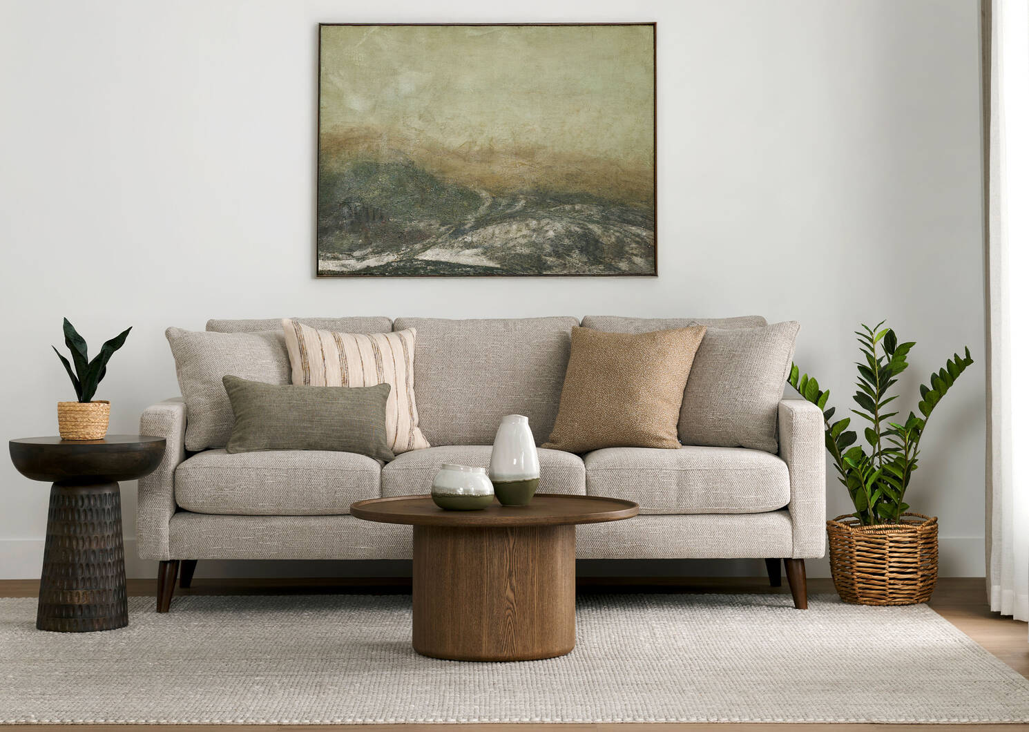 Casis Rug 96x120 Grey/Ivory