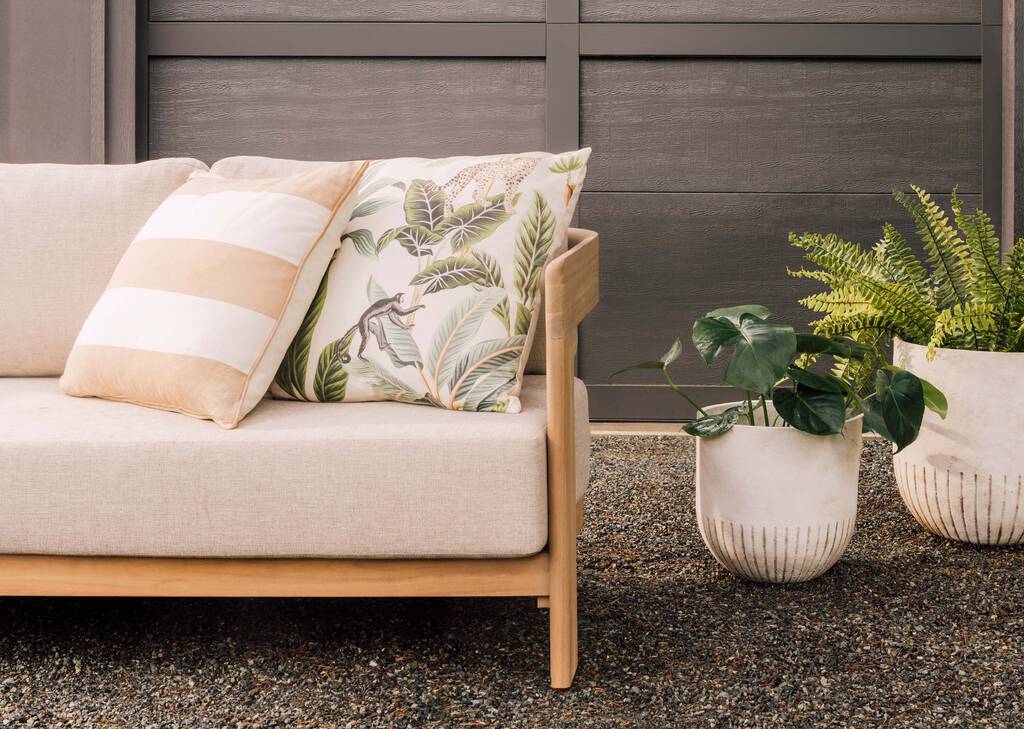 Coussin ext. Corsica 21x21 ivoire/beige