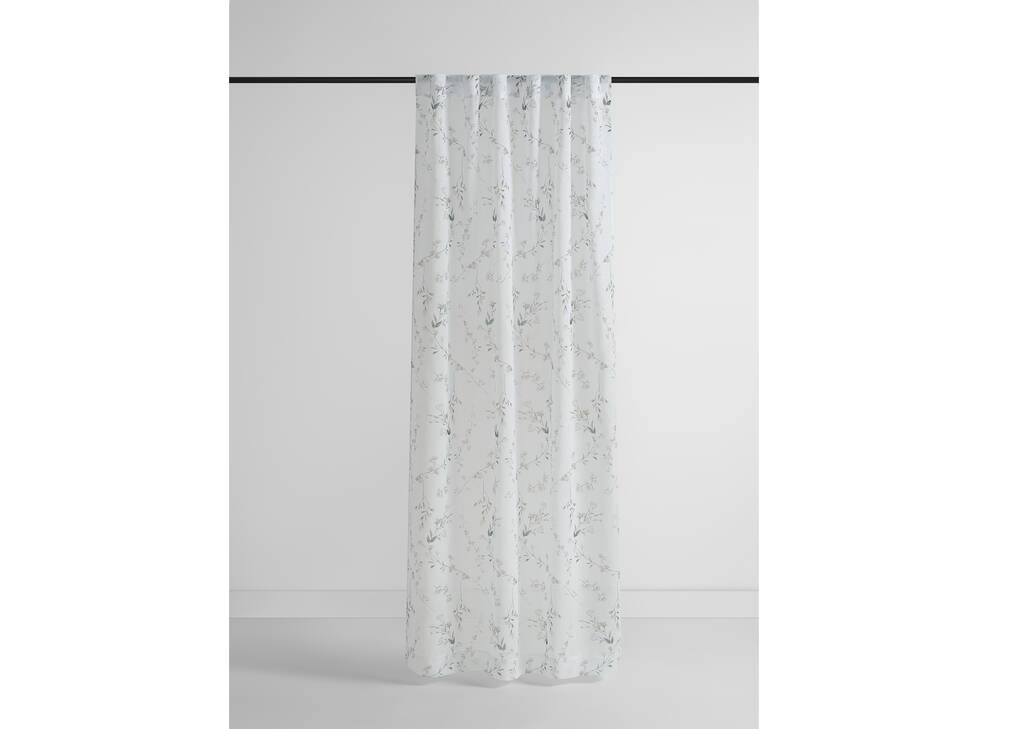 Voilage floral Sally 96 po ivoire/multi