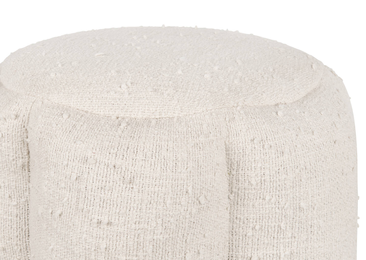 Mara Cotton Pouf Ivory