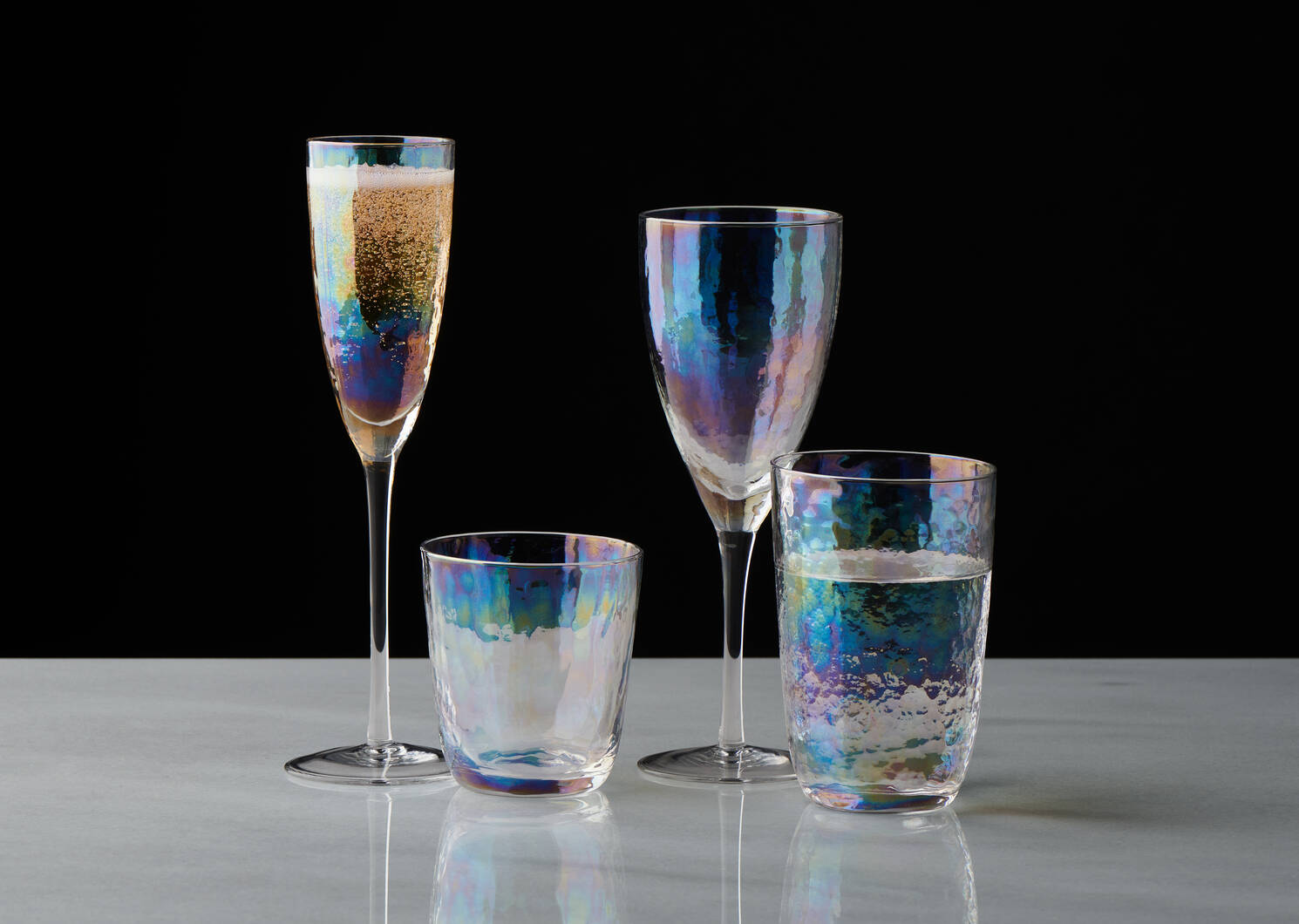 Verre court Lucent iridescent