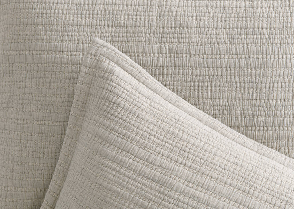 Marin Cotton Duvet Set King Nat/Lt Gr