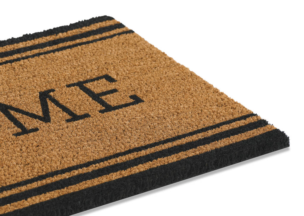 Welcome Border Doormat Natural