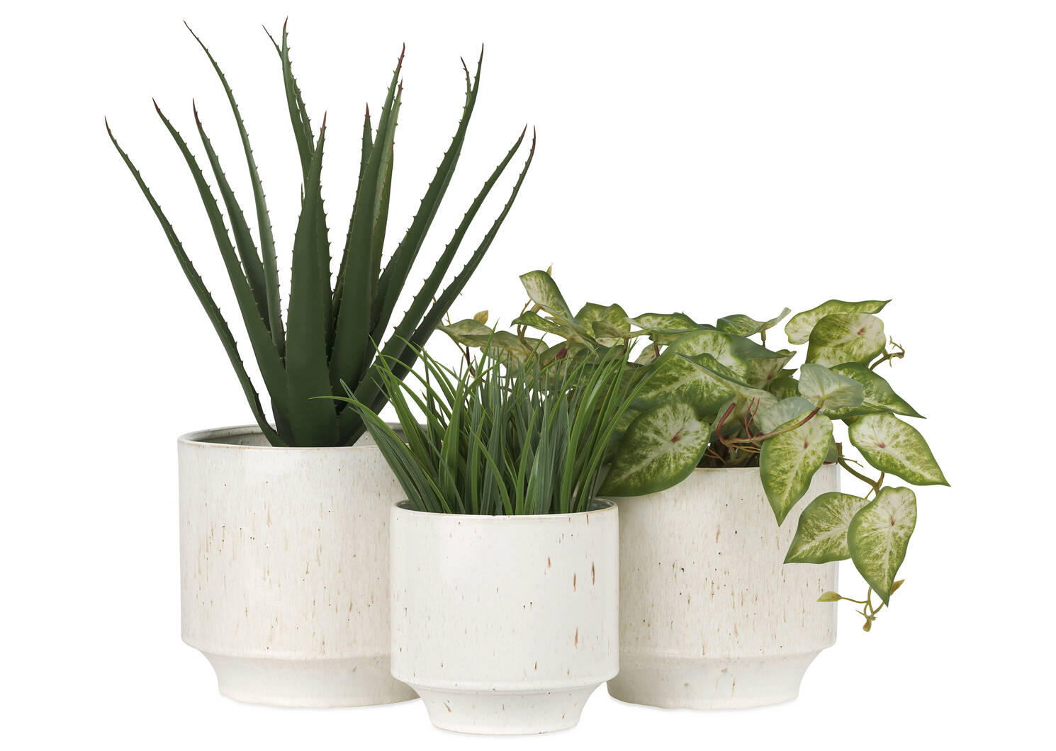 Fleur Planter Small Speckled White