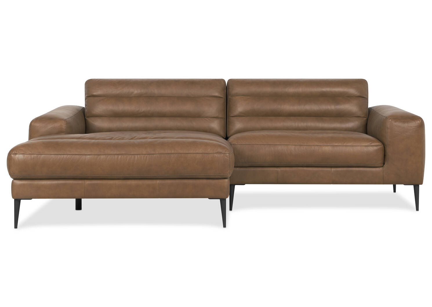 Canapé d’angle cuir Scotley -Leo moka, g