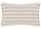 Coussin rayé Novoli 14x24 naturel/noir