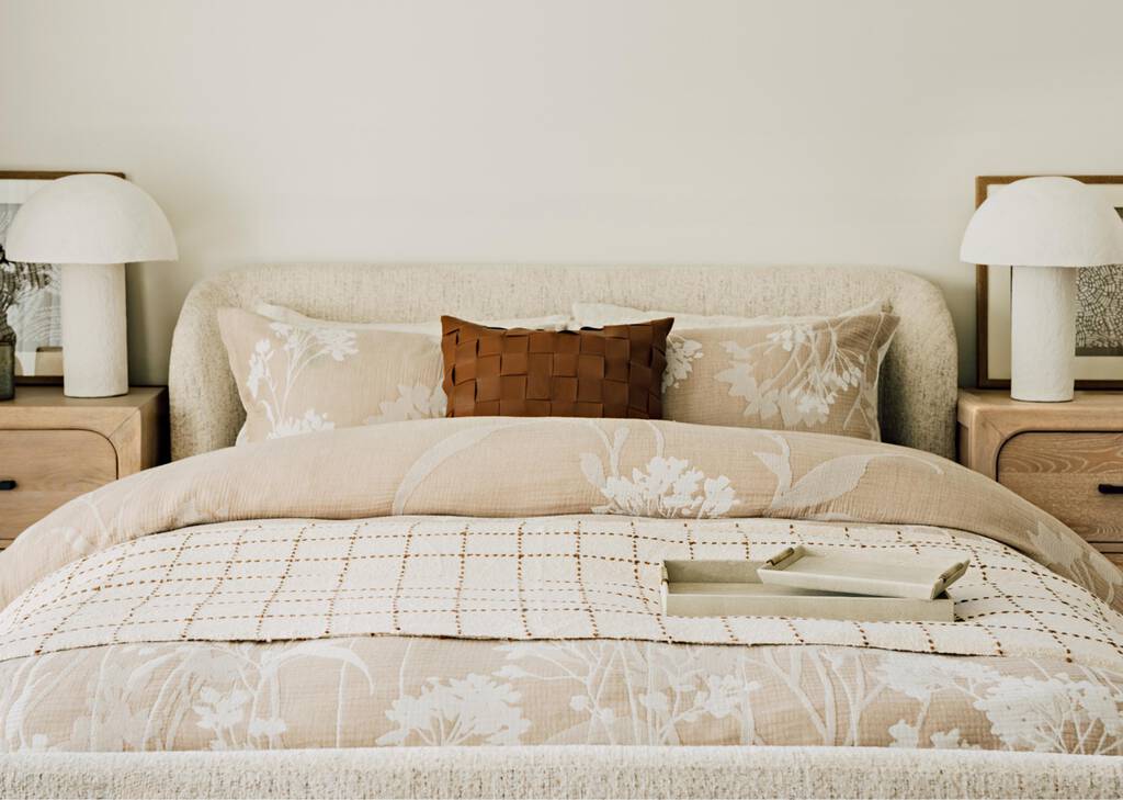 Grand plateau similicuir Burrell sable