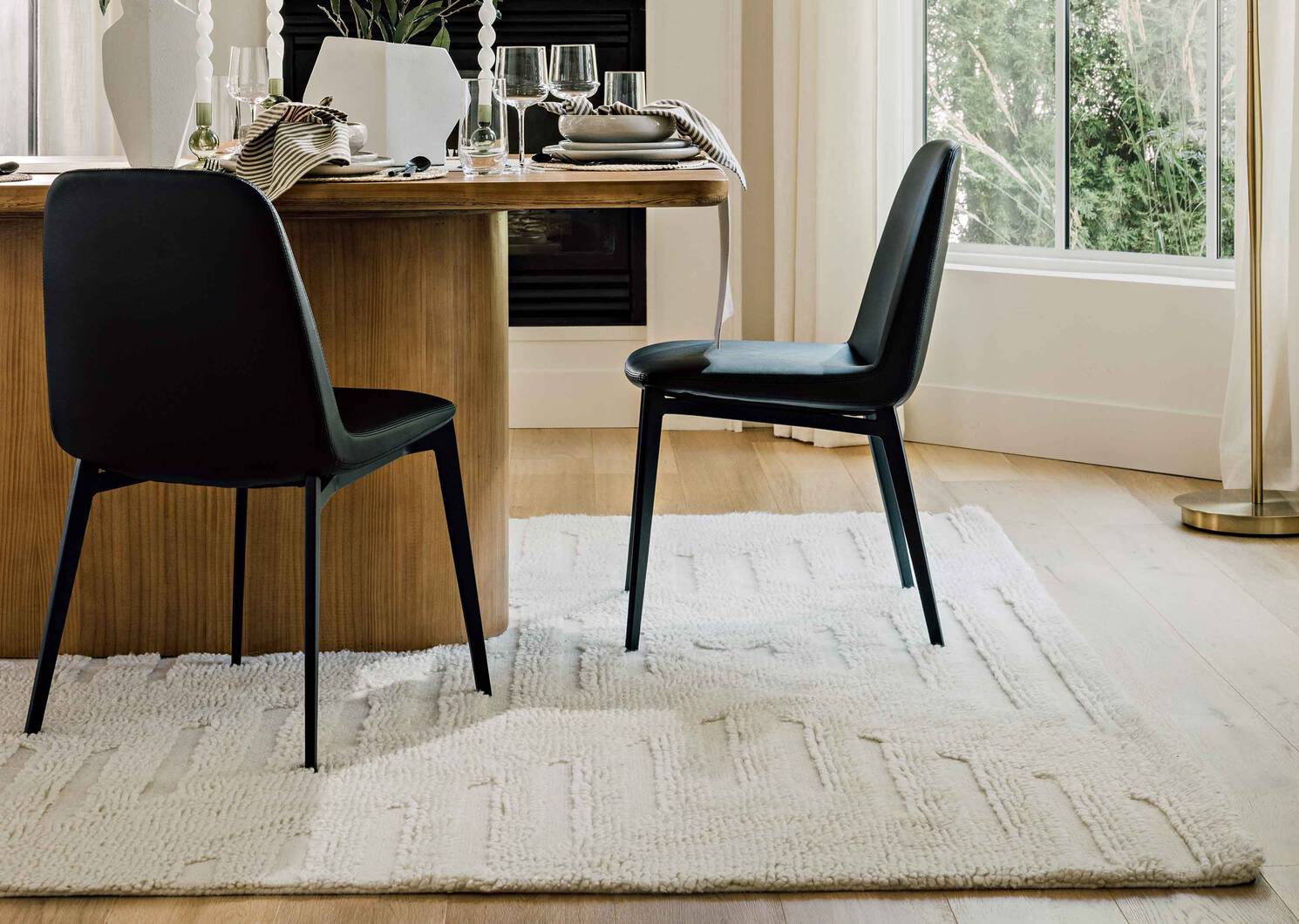 Tapis en laine Barrett 108x144 ivoire