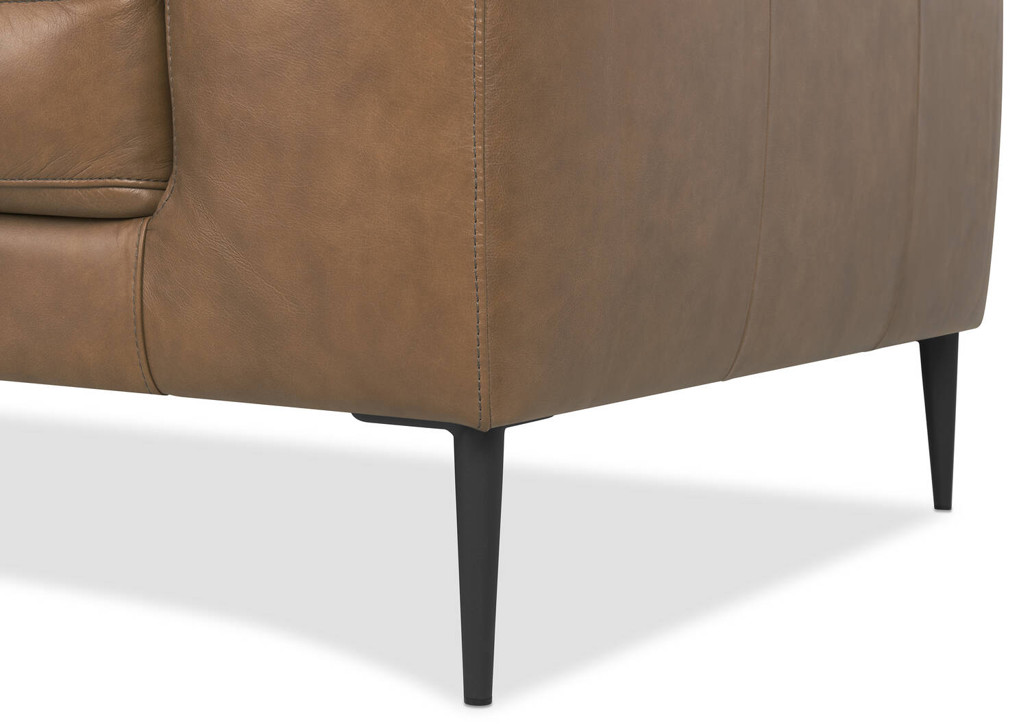 Canapé d’angle cuir Scotley -Leo moka, g