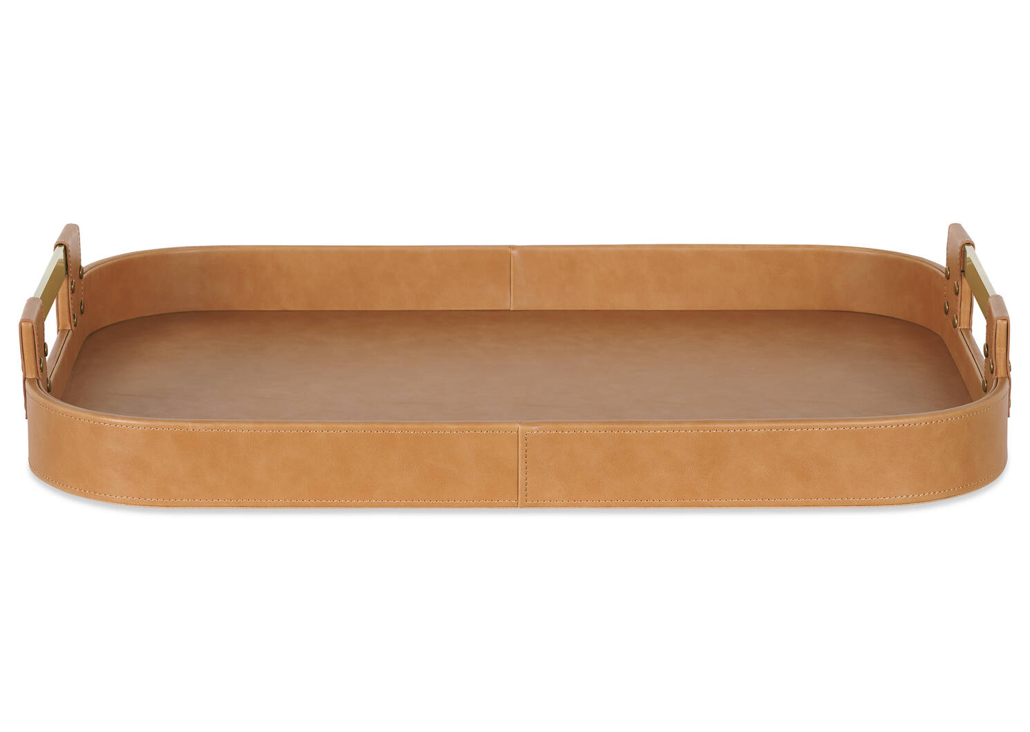 Plateau rectangulaire Riva brun clair