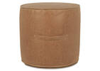 Pouf en similicuir Harlin brun clair