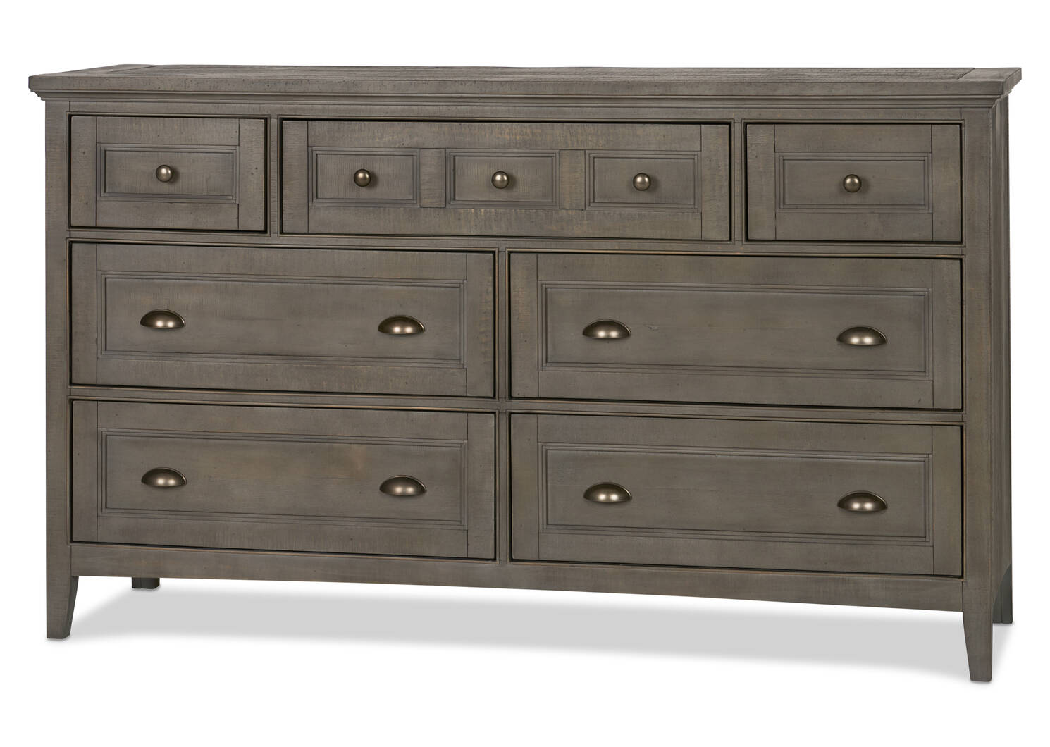 Parker 7 Drawer Dresser -Heron Grey