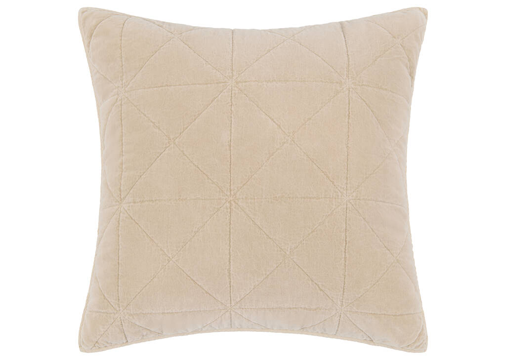 Joye Cotton Velvet Sham 24x24 Latte