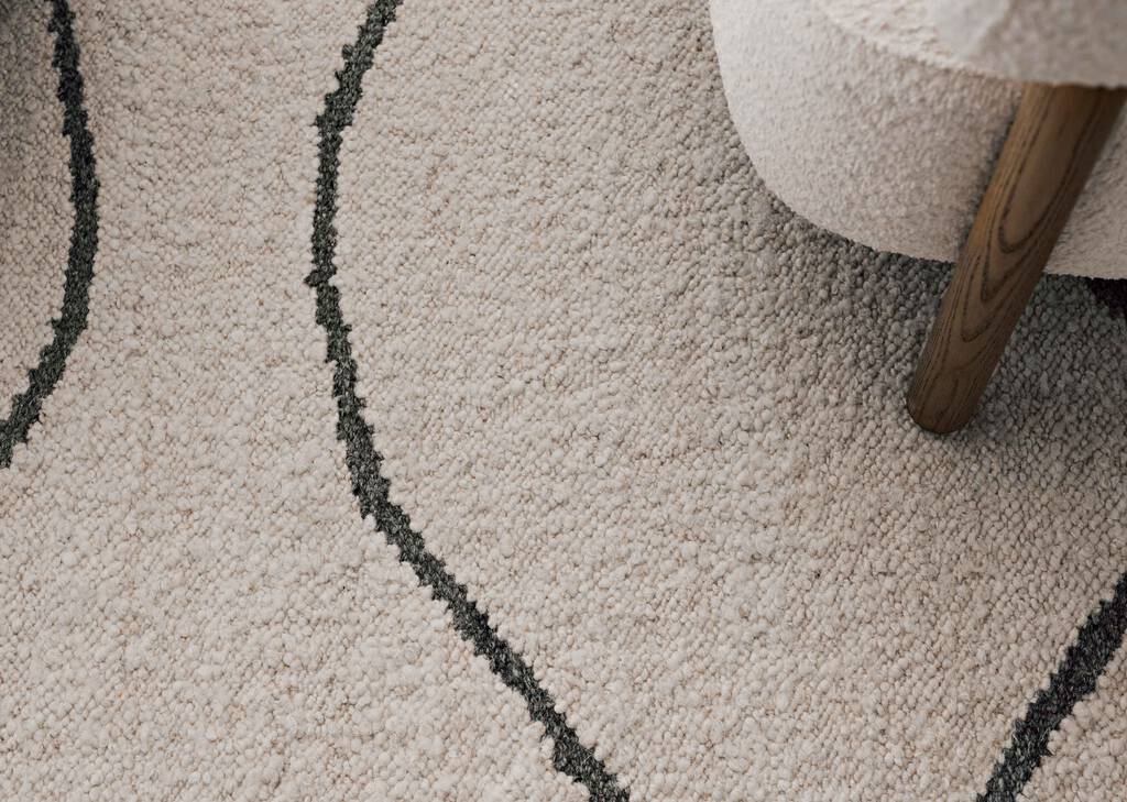 Ramsey Wool Rug 60X96 Ivory/Black