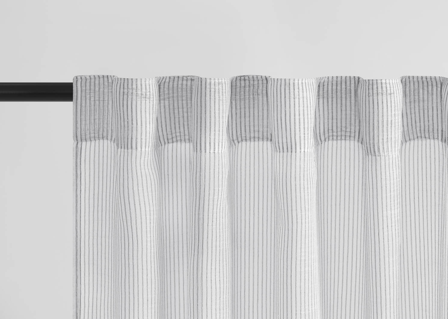 Rideau rayures fines Tobbie 96 po iv/gr