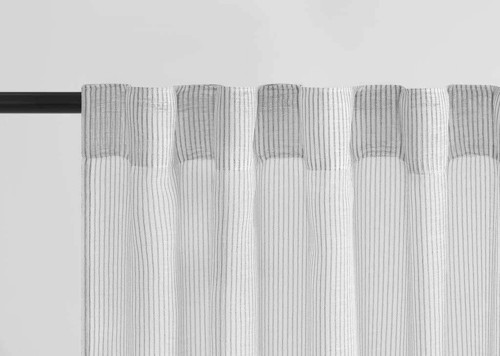 Rideau rayures fines Tobbie 96 po iv/gr