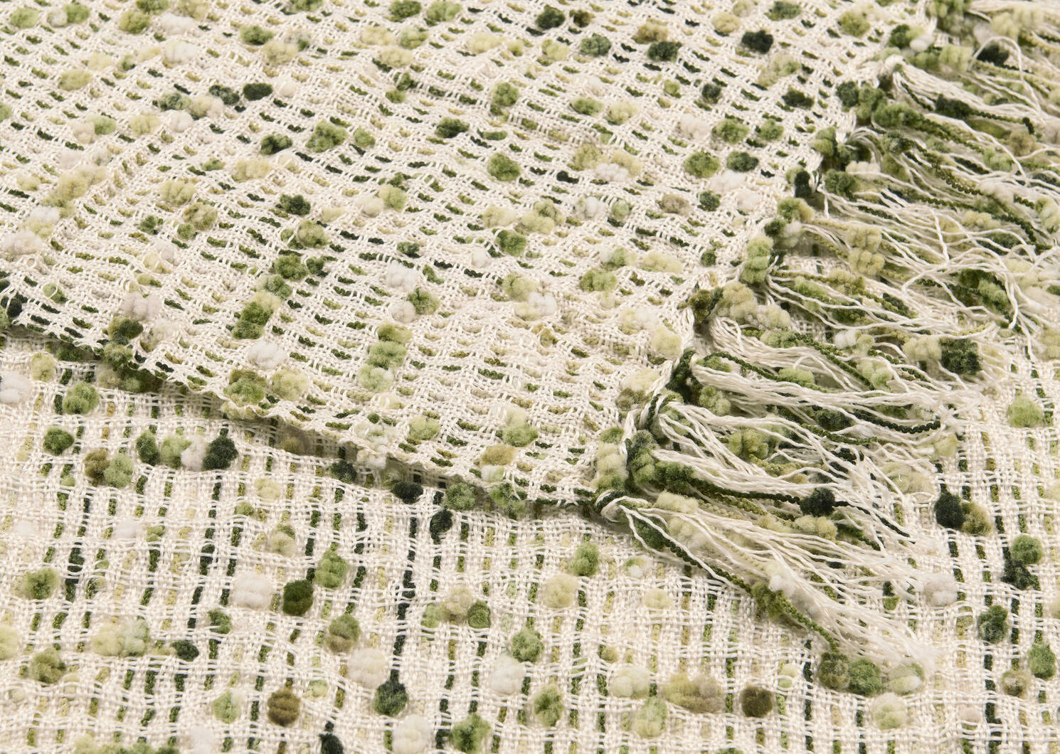 Nola Throw Ivory/Lt. Green/Dk. Green