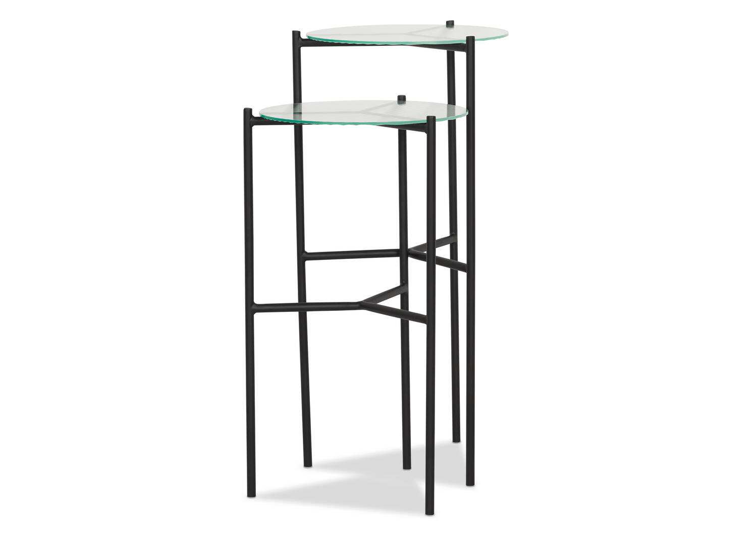 Ameliah Accent Tables Set -Glass